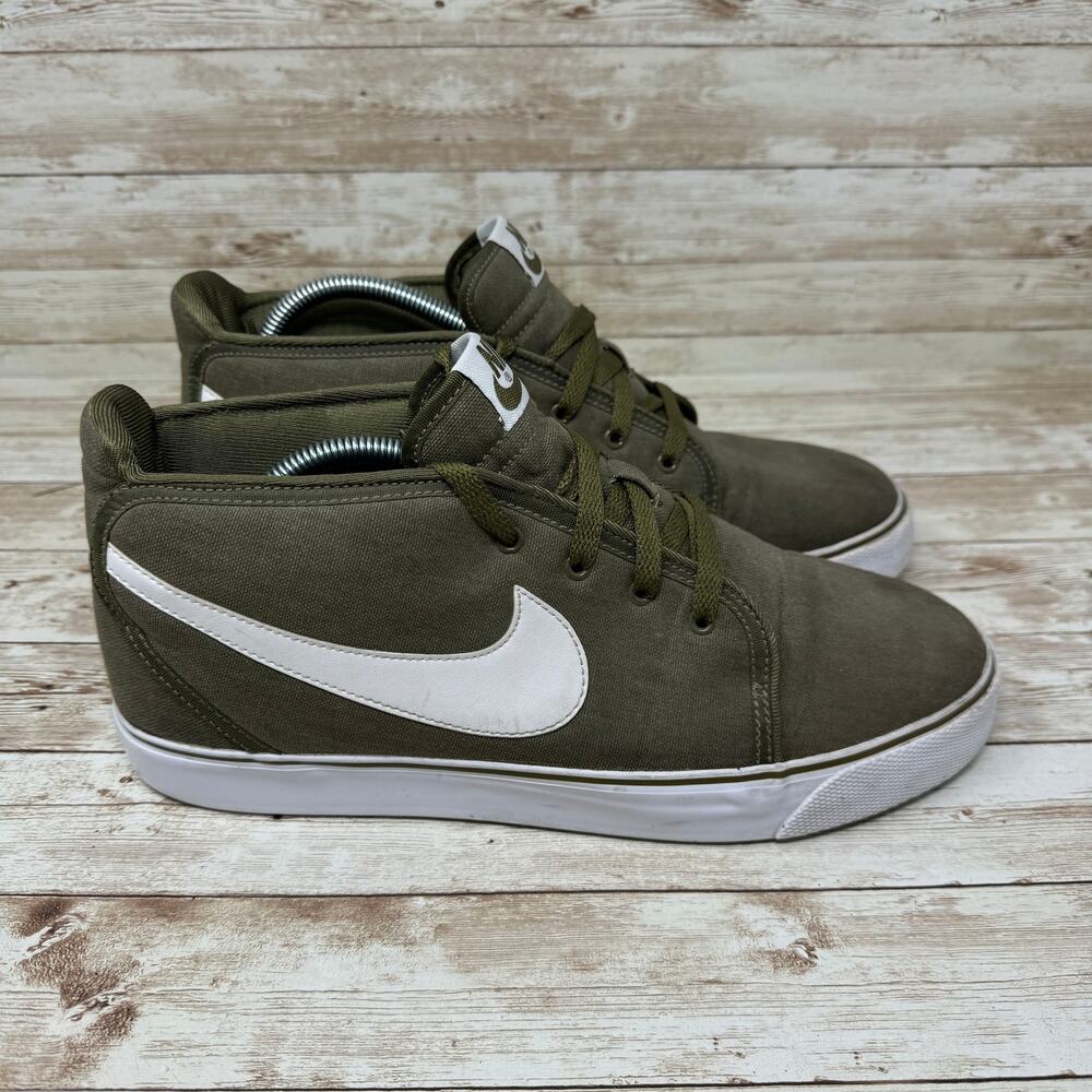 Nike Toki Canvas 446336-200 Iguana Green Mid Lace Up Sneakers Men's Size 10